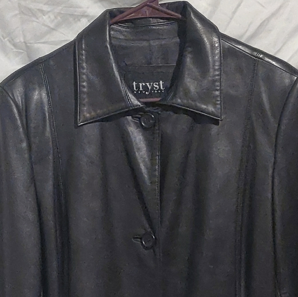 Tryst New York Leather Coat